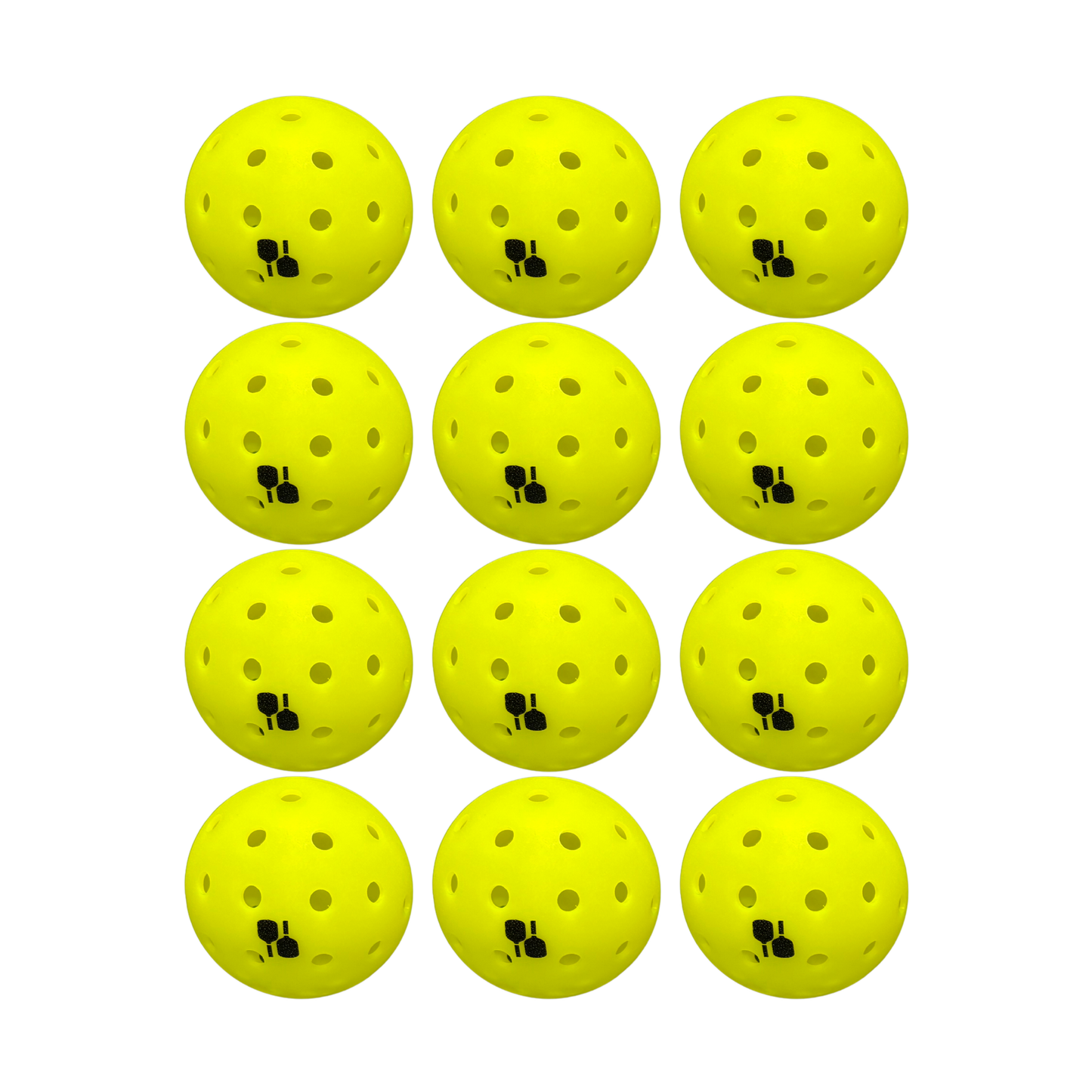 12 neon yellow pickleball