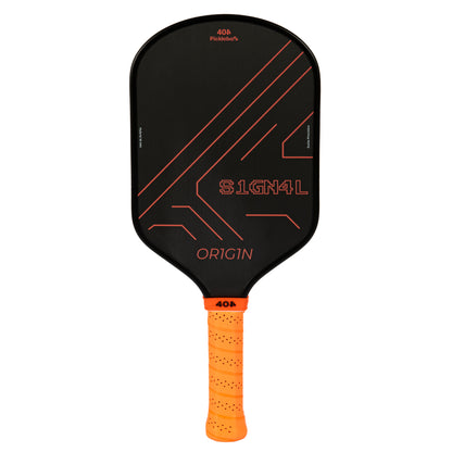 Black and orange pickleball paddle with 'SIGN4L' branding