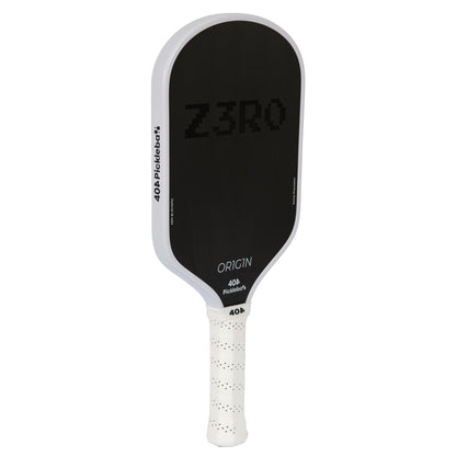 Pickleball paddle with black face and white handle